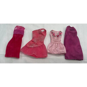 Barbie  Lot of 4 Dresses Hot Pink